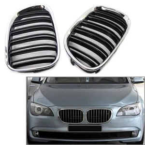 Per BMW 740Li 750Li xDrive 2009-2012 telaio cromato nero lucido griglia lamellare - Foto 1 di 9