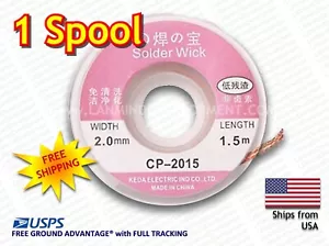1 PC. - Durable 1.5M x 2.0 mm Copper Braid Desoldering Solder Removal Wick - Picture 1 of 4