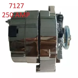 Chevy Chrome 250 HIGH Amp one or 3 wire alternator 1965-1984 GM SBC BBC CHEVY - Picture 1 of 2