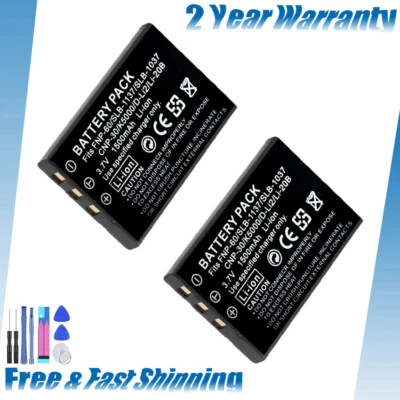 2x NP-60 NP60 Battery for Fuji Fujifilm Finepix F410 M603 50i 601 Pentax D-L12 - Image 1 of 4
