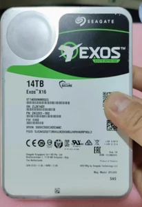 Disco duro original SAS ST14000NM002G Seagate 14 TB 7200 RPM 14T 7,2 K 3,5 interfaz SAS - Imagen 1 de 1
