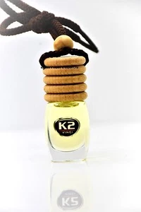 COFFEE new car AROMA VENTO Air Freshener HANGING car PERFUME Glass Bottle Wood - Picture 1 of 1