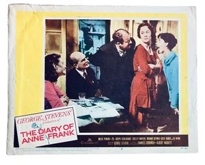 The Diary Of Anne Frank 1959 Vtg Lobby Card Movie Theater Home Decor WWII Film - Picture 1 of 3