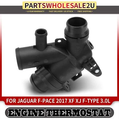 Conjunto de carcaça de termostato para Jaguar F-Pace 2017 XF 2014-2017 F-Type XJ 3.0L - Imagem 1 de 4