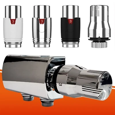 Badheizkörper Thermostatkopf Mittelanschluss Heizkörper Chrom Design Multiblock - Bild 1 von 2