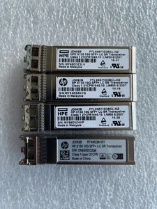 4X JD092B HPE H3C X130 10G SFP + LC SR TRANSCEIVER GENUINE HP (~£9 EACH + VAT) - Picture 1 of 1