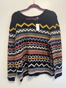 Christopher & Banks Damen Gr. L Mehrfarbig Pullover Geometrisches Aztekenmuster - Bild 1 von 7