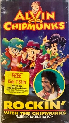 Alvin and the Chipmunks: Rockin' Featuring Michael Jackson (VHS) Disney- NEW  - Image 1 of 4