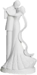 To Have and To Hold Wedding Couple Bride and Groom Porcelain Cake Topper - Picture 1 of 2