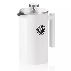 French Press Kaffeekanne aus doppelwandigem Edelstahl Pressfilterkanne - Bild 1 von 6