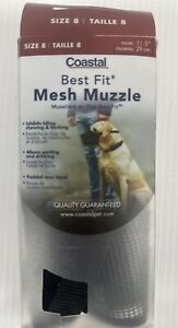 NEW Coastal Best Fit Mesh Muzzle Size 8 Nose 11.6 Pet Dog Black Padded Animal
