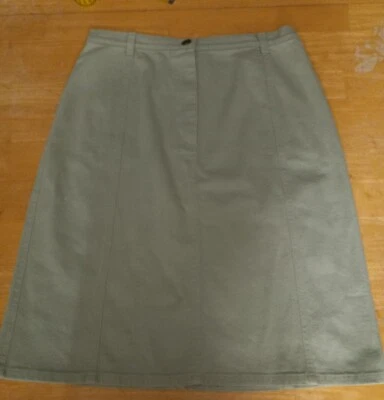 Falda Salvatore Ferragamo verde salvia talla EE. UU. 10 algodón/elastano Foto 1 de 4