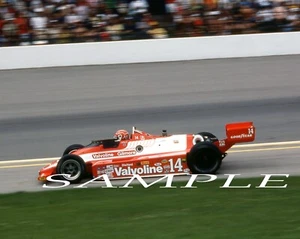 AJ FOYT #14 VALVOLINE INDY 500 CAR RACING ON TRACK 8X10 GLOSSY PHOTO #3 - Picture 1 of 1