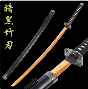 103cm Japanese Katana Iaido Sword Solid Wood/Bamboo Blade Cosplay Weapon Props - Picture 1 of 19