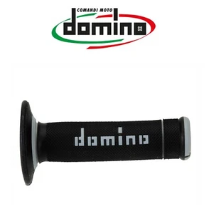 COPPIA MANOPOLE DOMINO CROSS NERE/GRIGIE - Picture 1 of 1