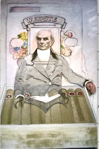 Larry Rivers - Webster, 1983 - DJT Gallery Art Announcement Card NYC - Picture 1 of 6