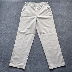 Evergreen Pants Mens Size 32X30 Tan Flat Front Slash Pockets Cotton Mid Rise