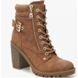 Guess Woman’s Brown Combat Boots 8.5 - Picture 1 of 5