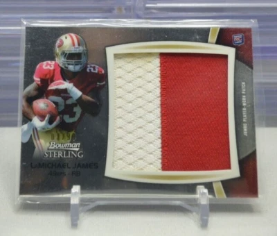 Parche de novato LaMichael James 2012 Bowman Sterling RC #d 03/99 #BSJRP-LJ 2-C Foto 1 de 2