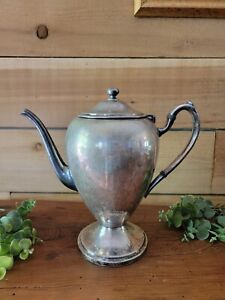 Vintage Gotham Silver on Copper #515 Teapot with Hinged Lid Aged Patina 8.75” H
