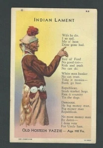 1940's PPC Indian Lament Poem - Picture 1 of 1