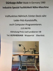 Spezial Industrie-Nähmaschine / Dürkop-Adler / Goote zu stand / nur Abholung - Bild 1 von 4