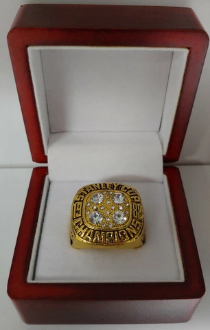 Wayne Gretzky - 1988 Edmonton Oilers Stanley Cup Ring With Wooden Display Box Cover