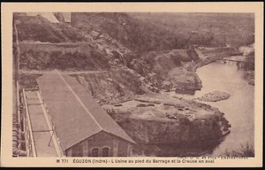 ÉGUZON 36 Usine au pied du Barrage La Creuse en aval CPA non circulée vers 1930 - Picture 1 of 2