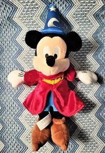 Disney Parks Sorcerer Mickey Mouse 13” Plush Stuffed Animal Fantasia Wizard Hat - Picture 1 of 2