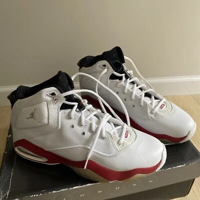 New Men's 2007 Nike Air Jordan B'Loyal White Red Black Shoe Sz 11.5 315317-103 - Image 1 of 4