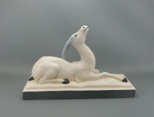 Ravissante statue d'Antilope en Céramique, Art Déco années 30-40 en bon état. - Foto 1 di 8