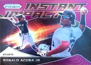 Ronald Acuna Jr. 2020 Panini Prizm Instant Impact Prizm Viola Atlanta Braves - Foto 1 di 2