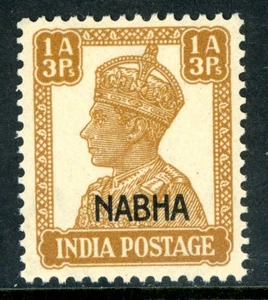 British India 1944 KGV Nabha State 2a Bister Scott #105 MNH K463 - Picture 1 of 6