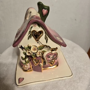 Blue Sky Clayworks Romantic Rose Getaway Tea Lite casa con, difetto plz leggi - Foto 1 di 14