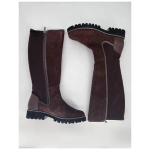 Donald Pliner Erwincs Leather Knee High Brown Boots Size 5.5 - Imagen 1 de 14