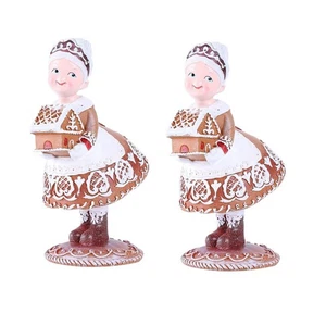 2x Weihnachtsdeko Harz Lebkuchen Weihnachtsmann Weihnachtsdeko Innen3359 - Bild 1 von 5