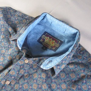 Camicia Ralph Lauren Vintage Uomo Extra Large Multicolore Chaps Motivo Geometrico - Foto 1 di 8