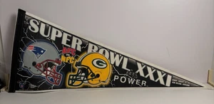 SUPER BOWL XXXI Wimpel voll 30" 1997 Green Bay Packers New England Patriots - Bild 1 von 7