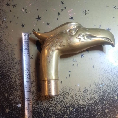 Mango de agarre superior de bastón de águila de latón de colección USA Pride sólido pesado  Foto 1 de 4