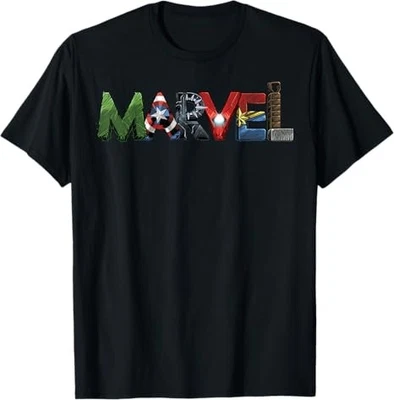 Camiseta retrato texto personaje Marvel Avengers talla S - 5XL Foto 1 de 4