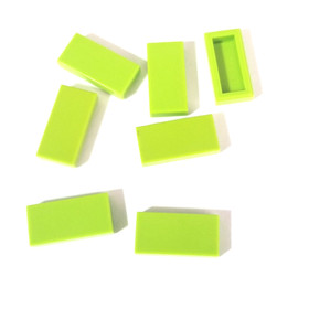 Lot of 7 LEGO Lime Green 1x2 Tile 3069 / 30070 Brick Parts Pieces