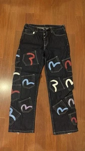 Evisu Selvedge Embroidered Denim Jeans Vintage Rare, Size 36 - Picture 1 of 5