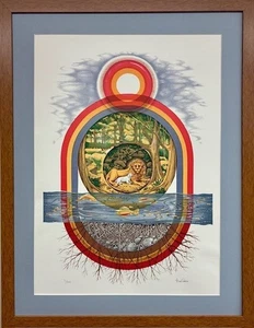 Ann Gross "Peaceful Kingdom" Signed Limited Animal Art Lion Lamb Religious New! - Picture 1 of 4