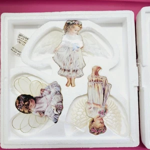 Juego de 3 adornos navideños de porcelana Heaven's Little Angels Bradford Exchange - Imagen 1 de 5