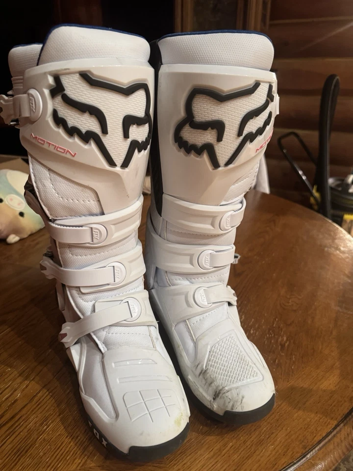 Botas Fox Racing Instinct Motocross MX para hombre talla 8 blancas Foto 1 de 4