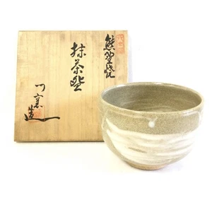 Japanese Matcha Chawan Tea Bowl Kumano Ware Kado Kiln Saratani Zenzaemon Yunomi - Picture 1 of 11