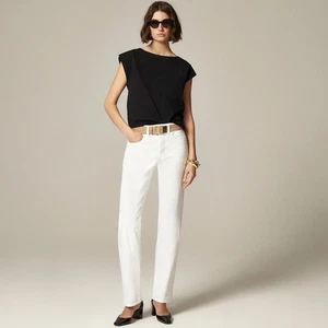 Nuovo con etichetta!! J. Jeans CREW bianco '84 slouchy tinta unita bottoni mosca gambe dritte taglia 27 - Foto 1 di 16
