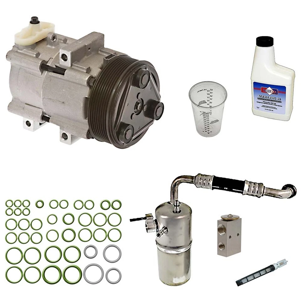 Compresor de aire acondicionado Omega para Lincoln Navigator 1998-2002 con kit de reparación de aire acondicionado TCP Foto 1 de 1