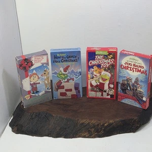 Lot 4 Christmas VHS Grinch Rudolph Christmas Toy Jug Band Jim Henson Classics - Bild 1 von 15