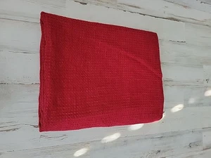 Pottery Barn Belgisches Flachs Leinen Waffelmuster EURO Schein (1) Red Berry  - Bild 1 von 2